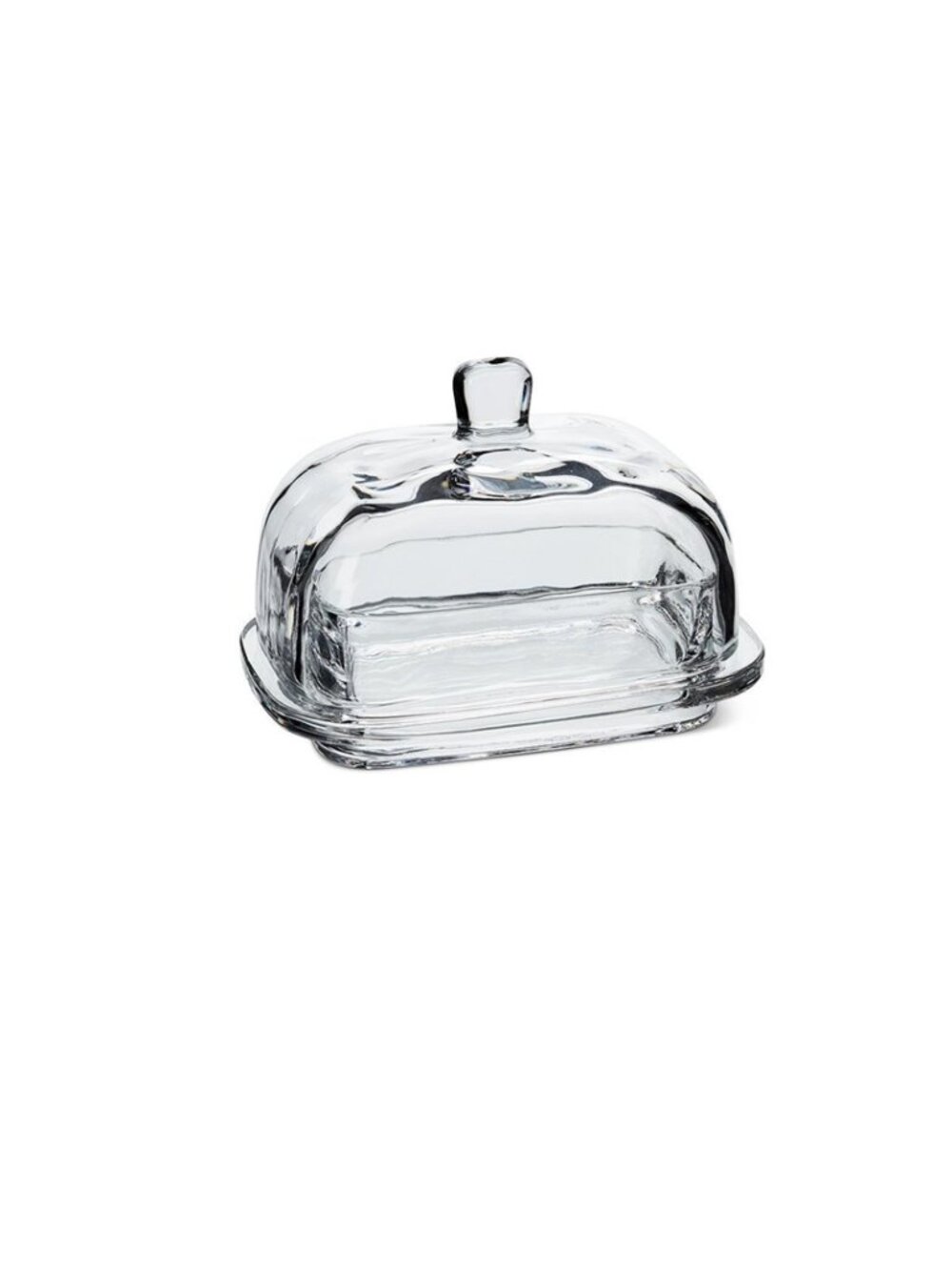 Clear Glass Butter Dish with Lid – Classic Kitchen Tableware